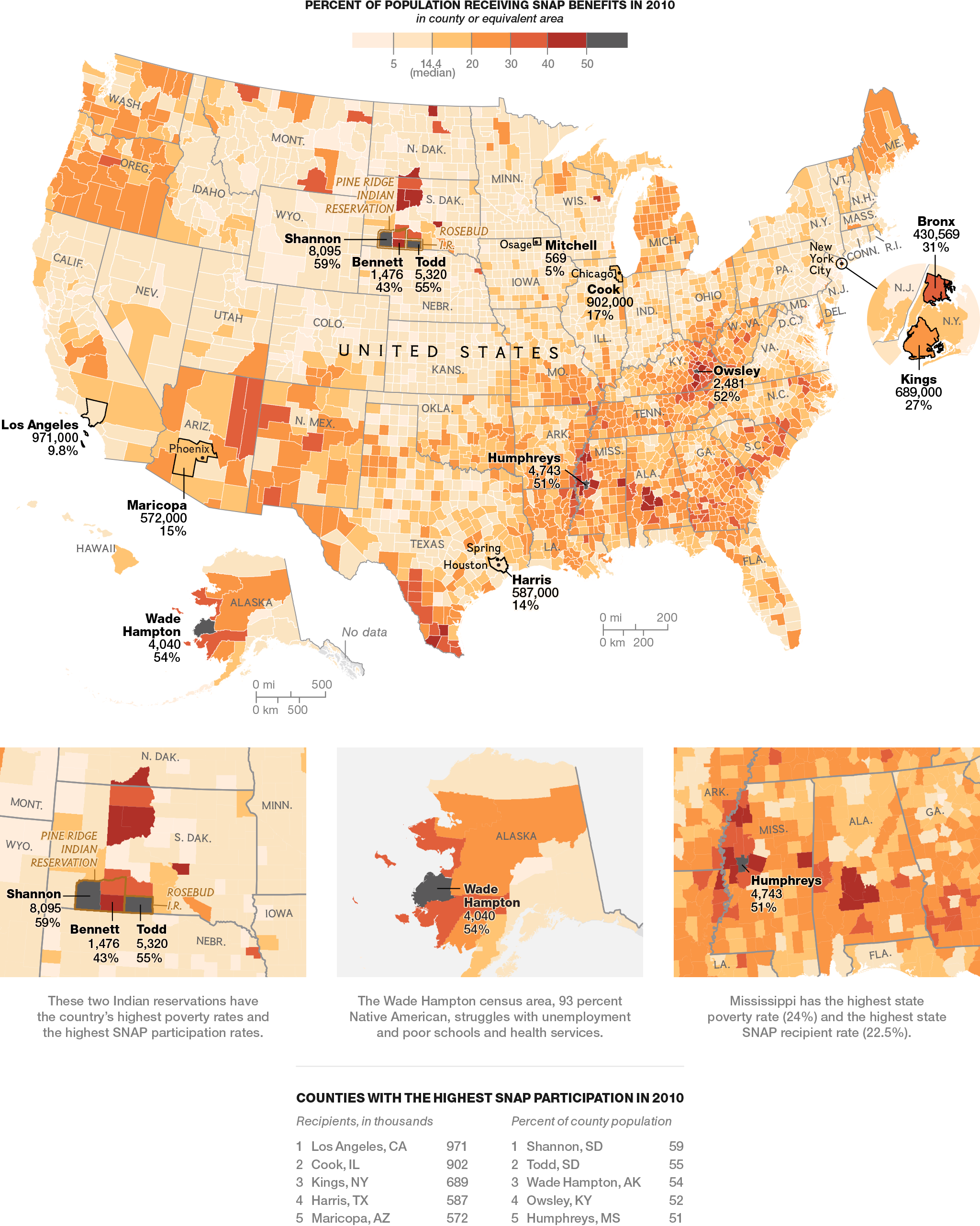 Map of SNAP participation in the United States